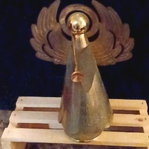 Vtg Beautiful Metal Hand Made Angel Music Box